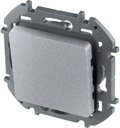 Legrand Inspiria 673652 переключатель одноклавишный для скрытого монтажа, цвет "Алюминий", номинальный ток 10 А, напряжение ~250В