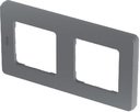 Legrand Inspiria 673947 рамка декоративная универсальная, 2 поста, для горизонтальной или вертикальной установки, цвет "Дымчатый"
