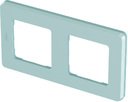 Legrand Inspiria 673945 рамка декоративная универсальная, 2 поста, для горизонтальной или вертикальной установки, цвет "Мятный"