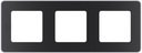 Legrand Inspiria 673953 рамка декоративная универсальная, 3 поста, для горизонтальной или вертикальной установки, цвет "Антрацит"