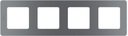 Legrand Inspiria 673967 рамка декоративная универсальная, 4 поста, для горизонтальной или вертикальной установки, цвет "Дымчатый"