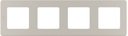 Legrand Inspiria 673968 рамка декоративная универсальная, 4 поста, для горизонтальной или вертикальной установки, цвет "Шампань"
