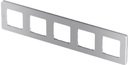 Legrand Inspiria 673972 рамка декоративная универсальная, 5 постов, для горизонтальной или вертикальной установки, цвет "Алюминий"