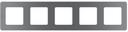 Legrand Inspiria 673977 рамка декоративная универсальная, 5 постов, для горизонтальной или вертикальной установки, цвет "Дымчатый"