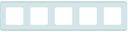 Legrand Inspiria 673975 рамка декоративная универсальная, 5 постов, для горизонтальной или вертикальной установки, цвет "Мятный"