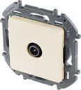 Legrand Inspiria 673851 розетка телевизионная для скрытого монтажа, для схемы "звезда", 1 дБ 4-2400 МГц, поддержка обратного питания для активных антенн до 500мА, цвет "Слоновая кость"