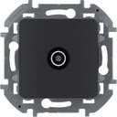 Legrand Inspiria 673873 розетка телевизионная для скрытого монтажа, оконечная для схемы "шлейф", 10 дБ 4-862 МГц, цвет "Антрацит"