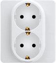 Legrand Inspiria 673750 розетка двойная с заземлением для скрытого монтажа, цвет "Белый". Максимальный ток 16 А, напряжение ~250В, максимальная мощность 3680 Вт.