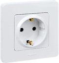 Legrand Inspiria 673720 розетка с заземлением для скрытого монтажа, цвет "Белый", ток 16 А, напряжение ~250В, максимальная мощность 3680 Вт.