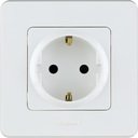 Legrand Inspiria 673730 розетка с заземлением и интегрированными защитными шторками для скрытого монтажа, цвет "Белый". Максимальный ток 16 А, напряжение ~250В, максимальная мощность 3680 Вт.