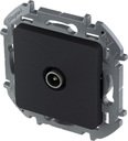 Legrand Inspiria 673863 розетка телевизионная для скрытого монтажа, проходная для схемы "шлейф", 14 дБ 4-862 МГц, цвет "Антрацит"