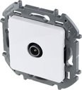 Legrand Inspiria 673860 розетка телевизионная для скрытого монтажа, проходная для схемы "шлейф", 14 дБ 4-862 МГц, цвет "Белый"